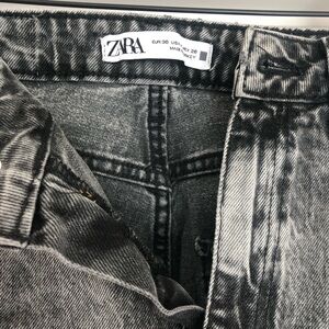 Zara boot cut, split hem high waisted denim jeans